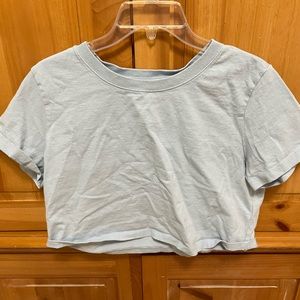 Light blue Urban Outfitters cropped Tee